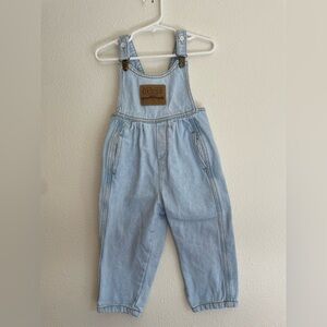 Vintage Toddler Guess Denim Overalls with Leather Patch